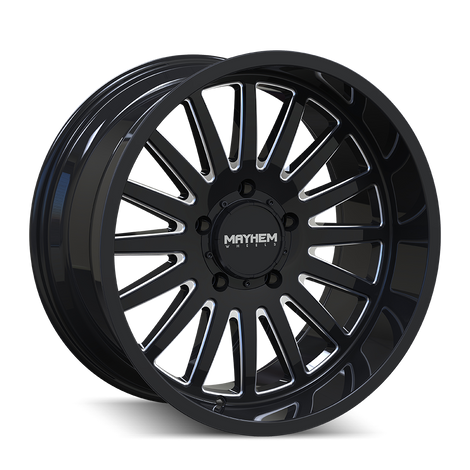 Utopia 8114 Black w/ Milled Spokes Wheel <br> 99-26 Ford F-250 F-350 Super Duty