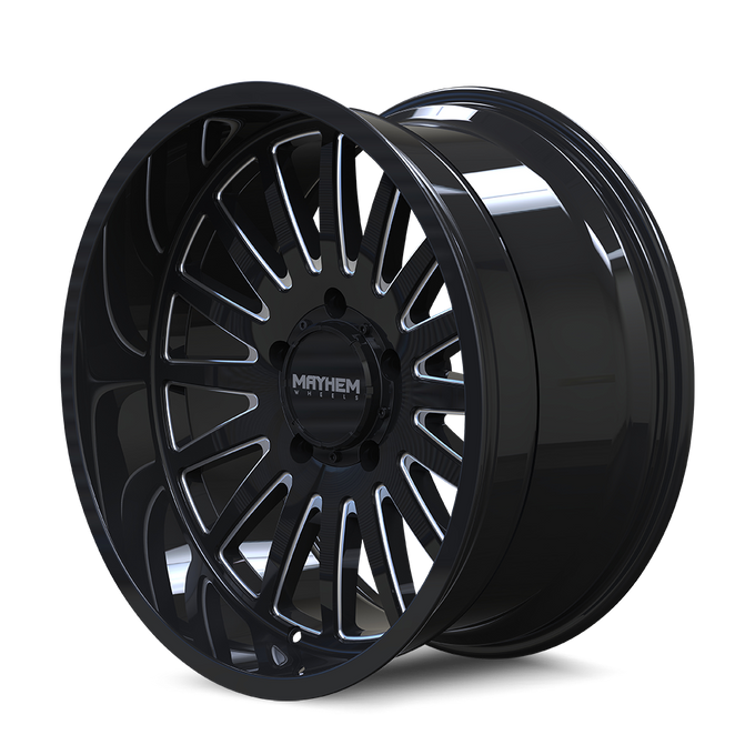 Utopia 8114 Black w/ Milled Spokes Wheel <br> 99-26 Ford F-250 F-350 Super Duty