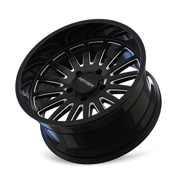 Utopia 8114 Black w/ Milled Spokes Wheel <br> 99-26 Ford F-250 F-350 Super Duty