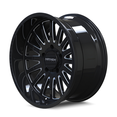 Utopia 8114 Black w/ Milled Spokes Wheel <br> 20x9 / 8x165.1 BP / 0mm Offset / 125.2mm Hub