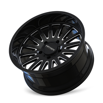 Utopia 8114 Black w/ Milled Spokes Wheel <br> 20x9 / 8x165.1 BP / 0mm Offset / 125.2mm Hub