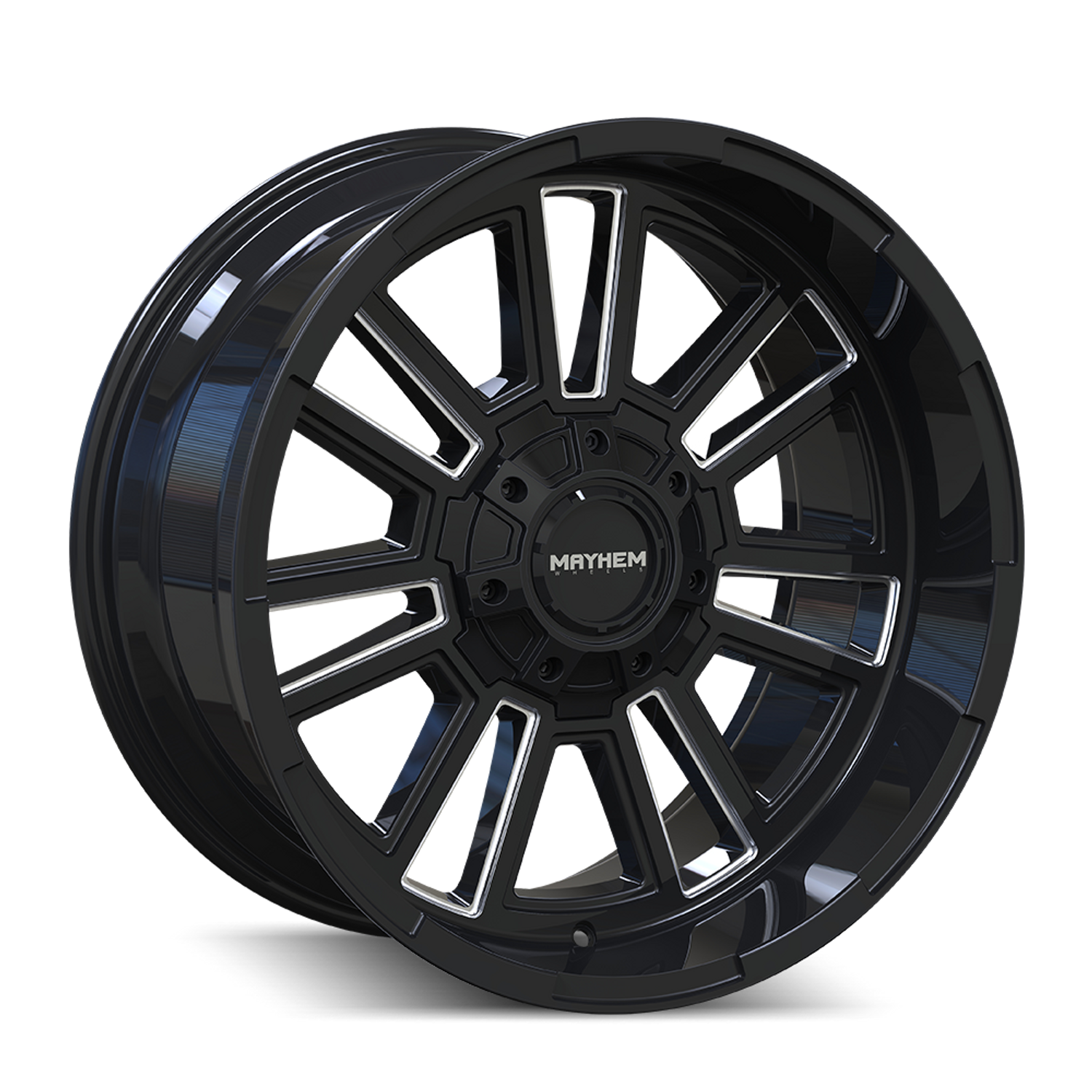 Apollo 8115 Black w/ Milled Spokes Wheel <br> 20x9 / 6x135 BP / 0mm Offset / 106mm Hub