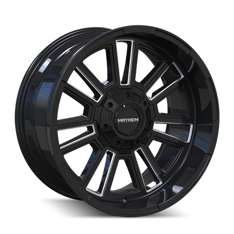 Apollo 8115 Black w/ Milled Spokes Wheel <br> 20x9 / 6x135 BP / 0mm Offset / 106mm Hub