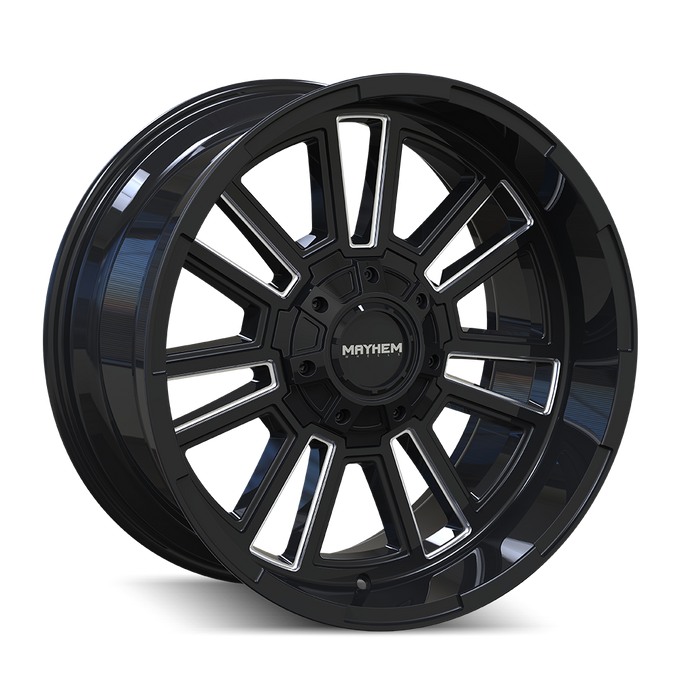 Apollo 8115 Black w/ Milled Spokes Wheel <br> 20x9 / 6x135 BP / 0mm Offset / 106mm Hub