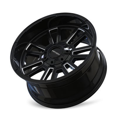 Apollo 8115 Black w/ Milled Spokes Wheel <br> 20x9 / 6x135 BP / 0mm Offset / 106mm Hub