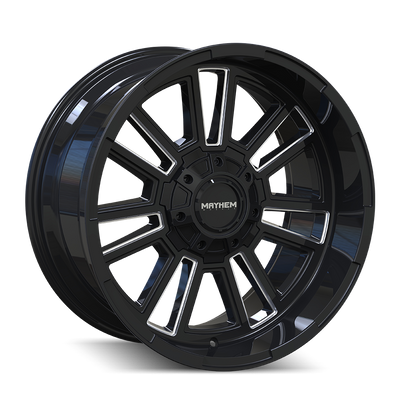 Apollo 8115 Black w/ Milled Spokes Wheel <br> 99-26 Ford F-250 F-350 Super Duty, 00-05 Excursion