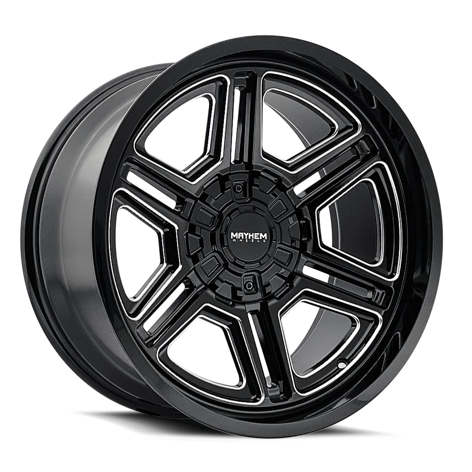 Hermosa 8117 Black/Milled Wheel <br> 20x10 / 5x127 BP/ -25mm Offset / 87mm Hub