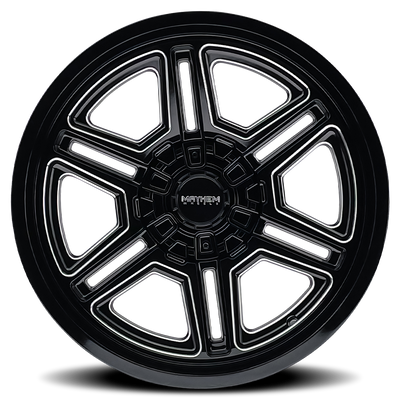 Hermosa 8117 Black/Milled Wheel <br> 20x10 / 5x127 BP/ -25mm Offset / 87mm Hub