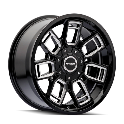 Ordinance 8118 Gloss Black Wheel w/ Milled Spokes <br> 20x9 / 5x127/139.7 BP / 87.1mm Hub