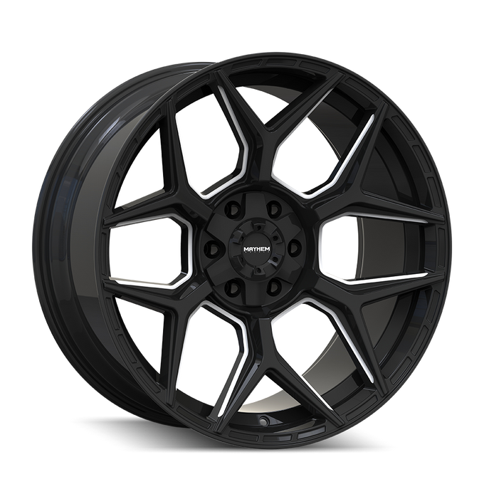 Vanquish 8119 Gloss Black Milled Wheel <br> 20X9 / 6x135/6x139.7 / 0mm Offset / 106.1mm Hub