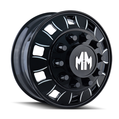 BigRig 8180 Inner Black Wheel <br> 24.5x8.25 / 10x285.75 BP / 168mm Offset / 220.1mm Hub