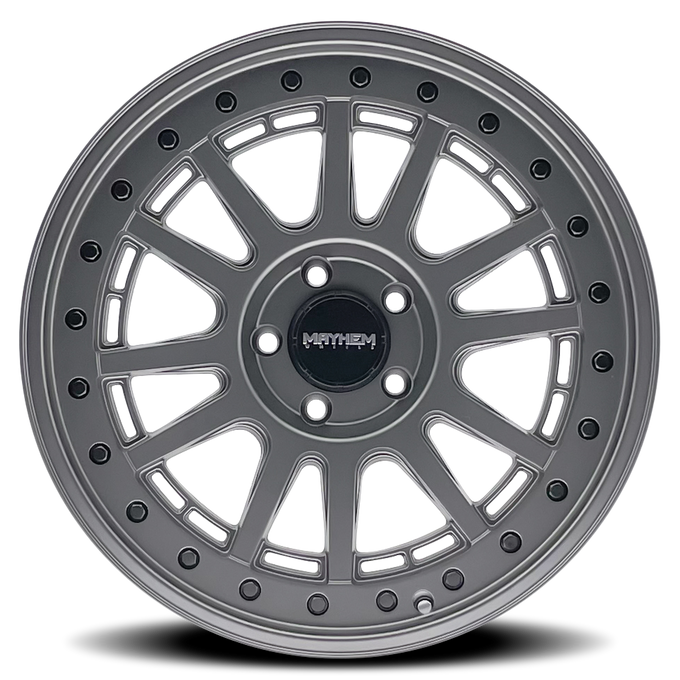Compass 8305 Matte Gunmetal w/Black Bolt Wheel <br> 17x9 / 5x127 BP/ -6mm Offset / 78.1mm Hub Matte