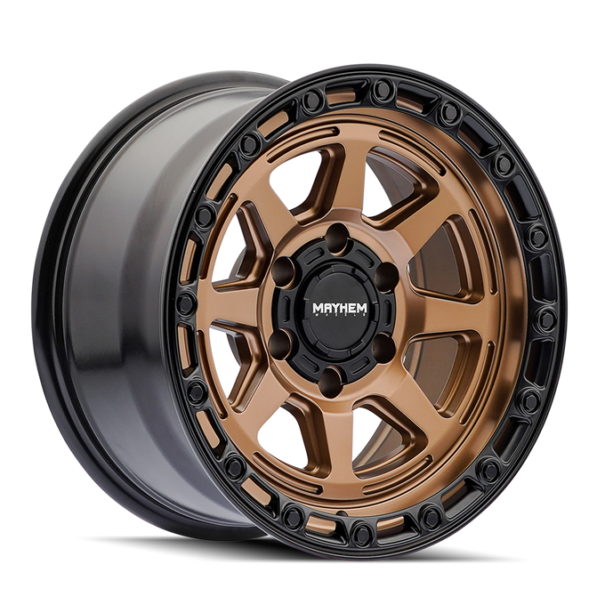 Ridgeline 8306 Satin Bronze/Black Lip Wheel <br> 17x8.5 / 6x139.7 BP / -6mm Offset / 106.1mm Hub