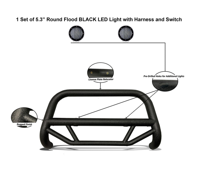 Max T Bull Bar Kit <br>99-06 Chevy Silverado 1500, GMC Sierra 1500