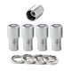 4-pack Long Shank Seat Exposed Wheel Lock Nuts <br> 1/2-20 Thread, 3/4 & 13/16in Dual Hex x 1.75in L