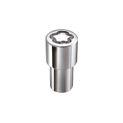 4-pack Long Shank Seat Exposed Wheel Lock Nuts <br> 1/2-20 Thread, 3/4 & 13/16in Dual Hex x 1.75in L