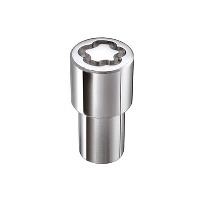 4-pack Long Shank Seat Exposed Wheel Lock Nuts <br> M12 x 1.5 Thread, 19 & 21mm Dual Hex x 1.75in L