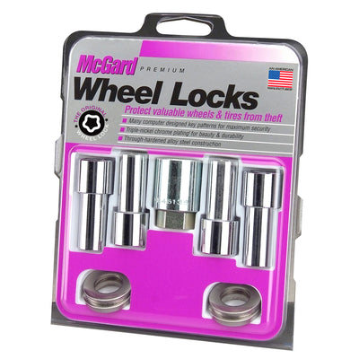 4-pack X-Long Shank Seat Exposed Wheel Lock Nuts <br> 1/2-20 Thread, 3/4 & 13/16in Dual Hex x 2.165in L