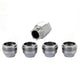 Cone Seat Under Hub Cap Style Wheel Locks <br> 1/2-20 Thread, 3/4 & 13/16 Dual Hex x 0.775in L