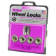 Cone Seat Under Hub Cap Style Wheel Locks <br> 1/2-20 Thread, 3/4 & 13/16 Dual Hex x 0.775in L