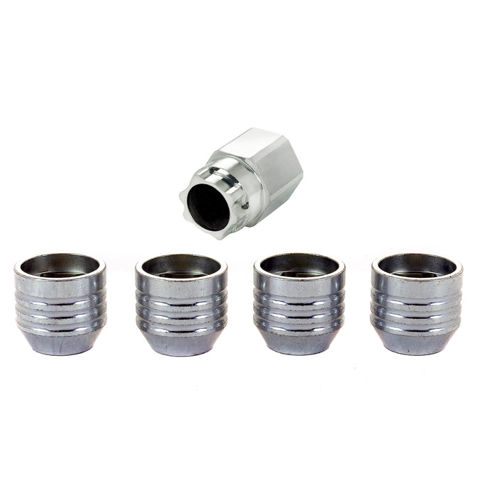 4-Pack Cone Seat Under Hub Cap Wheel Lock Nuts <br> 9/16-18 Thread, 7/8in Hex x 1.015in L