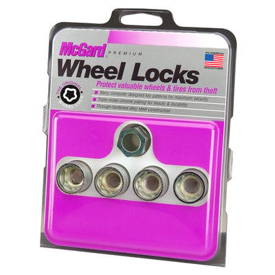 4-Pack Cone Seat Under Hub Cap Wheel Lock Nuts <br> 9/16-18 Thread, 7/8in Hex x 1.015in L