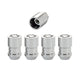 4-Pack Cone Seat Exposed Wheel Lock Nuts <br> 1/2-20 RH-LH x 3/4 & 13/16in Dual Hex x 1.46in L