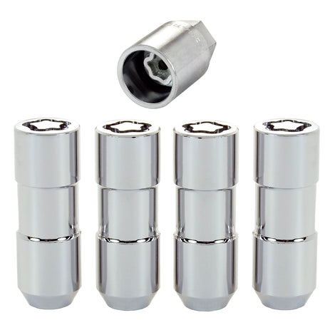 Cone Seat Exposed Style Wheel Locks <br> 9/16-18 Thread, 7/8in Hex x 2.50in L