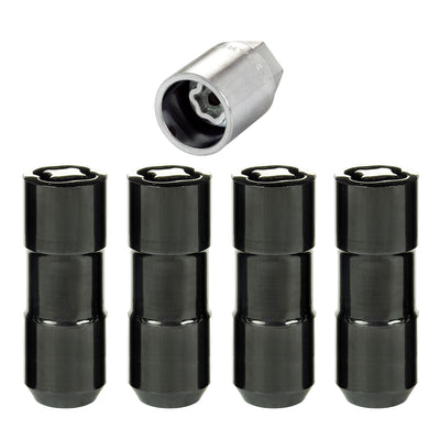 4-pack Cone Seat Exposed Style Wheel Locks <br> 9/16-18 Thread, 7/8in Hex x 2.50in L