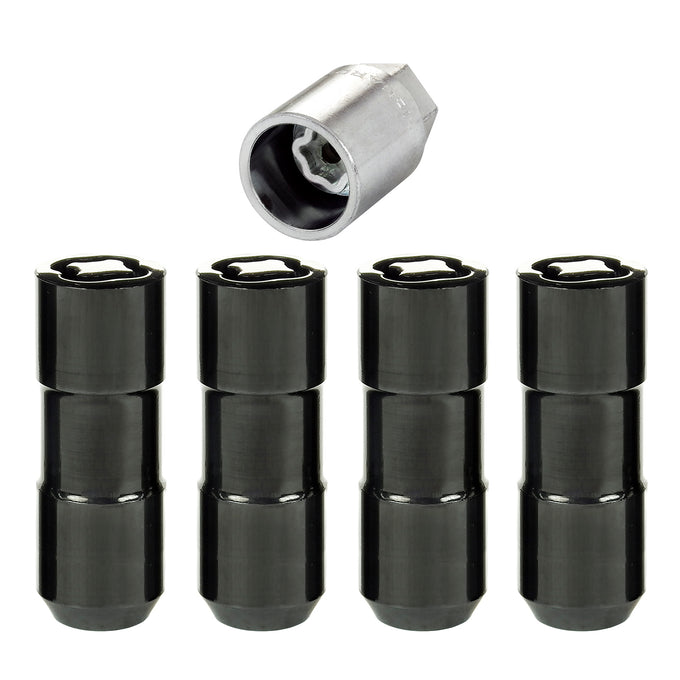 4-pack Cone Seat Exposed Style Wheel Locks <br> 9/16-18 Thread, 7/8in Hex x 2.50in L