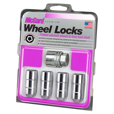 Cone Seat Exposed Style Wheel Locks <br> M12 x 1.75 Thread, 19 & 21mm Dual Hex x 1.815in L