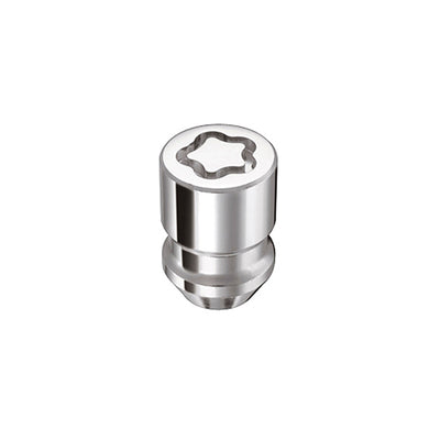 4-Pack Cone Seat Exposed Wheel Lock Nuts <br> 1/2-20 Thread, 3/4 & 13/16 Dual Hex x 1.28in L