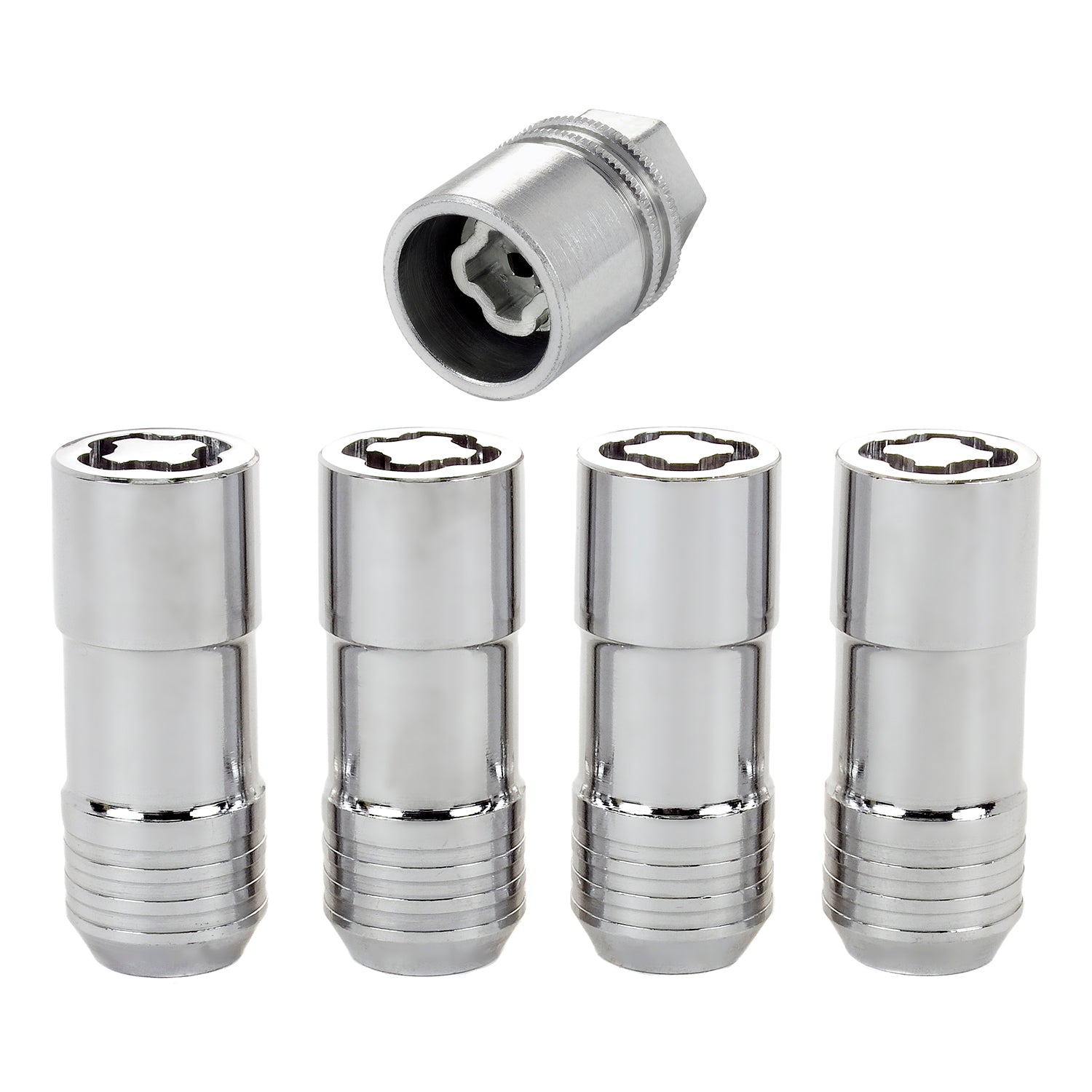 Cone Seat Exposed Style Wheel Locks <br> M14 x 2.0 Thread, 13/16in Hex x 2.25in L