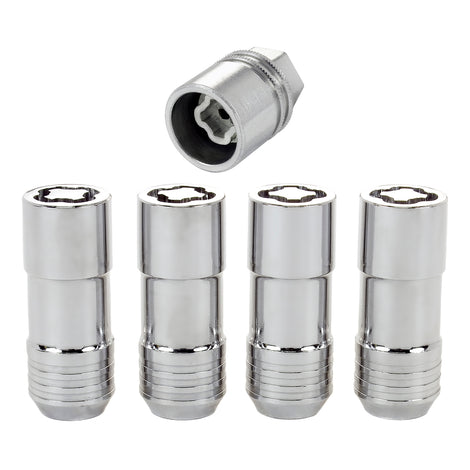 Cone Seat Exposed Style Wheel Locks <br> M14 x 2.0 Thread, 13/16in Hex x 2.25in L