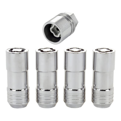 Cone Seat Exposed Style Wheel Locks <br> M14 x 2.0 Thread, 13/16in Hex x 2.25in L