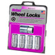 4-Pack Cone Seat Exposed Wheel Lock Nuts <br> M14 x 1.5 Thread, 21 & 22mm Dual Hex x 1.965in L