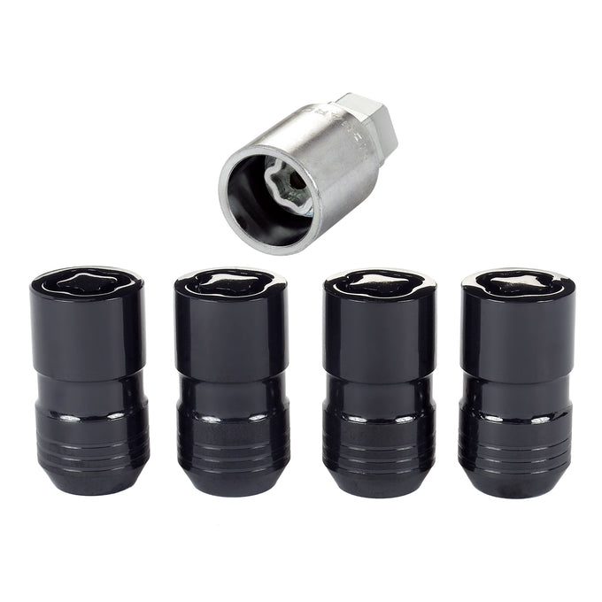 Cone Seat Exposed Style Wheel Locks <br> M14 x 1.5 Thread, 21 & 22mm Dual Hex x 1.639in L