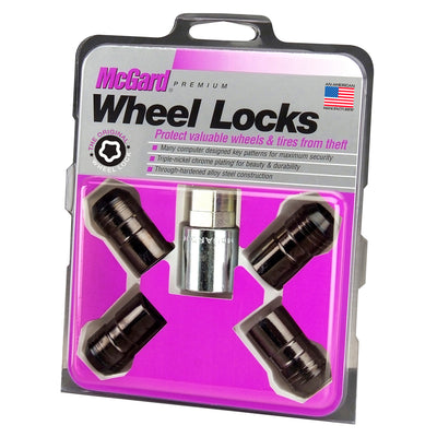 Cone Seat Exposed Style Wheel Locks <br> M14 x 1.5 Thread, 21 & 22mm Dual Hex x 1.639in L