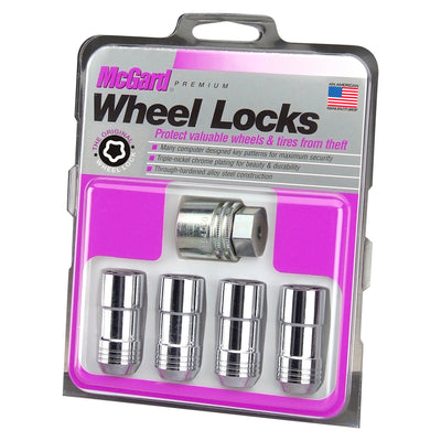 4-Pack Cone Seat Exposed Wheel Lock Nuts <br> 9/16-18 Thread, 7/8in Hex x 1.765in L