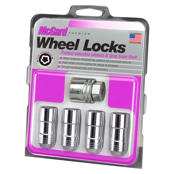 4-Pack Cone Seat Exposed Wheel Lock Nuts <br> 9/16-18 Thread, 7/8in Hex x 1.765in L