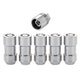 5-Pack Cone Seat Exposed Style Wheel Locks <br> M14 x 1.5 Thread, 22mm Hex x 1.965in L