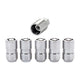 5-Pack Cone Seat Exposed Style Wheel Locks <br> M14 x 1.5 Thread, 21 & 22mm Dual Hex x 1.639in L