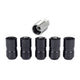 5-pack Cone Seat Exposed Style Wheel Locks <br> M14 x 1.5 Thread, 21 & 22mm Dual Hex x 1.639in L
