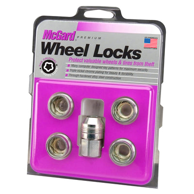 5-Pack Cone Seat Under Hub Cap Wheel Locks <br> M14 x 1.5 Thread, 22mm Hex x 0.893in L