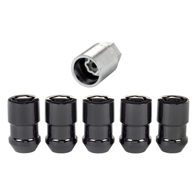 Cone Seat Exposed Style Wheel Locks <br> M12 x 1.5 Thread, 19 & 21mm Dual Hex x 1.46in L