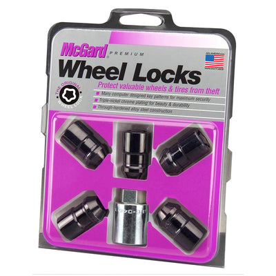 Cone Seat Exposed Style Wheel Locks <br> M12 x 1.5 Thread, 19 & 21mm Dual Hex x 1.46in L