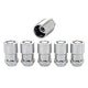 5-Pack Cone Seat Exposed Wheel Lock Nuts <br> 7/16-20 Thread, 3/4 & 13/16in Dual Hex x 1.46in L