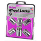 5-Pack Cone Seat Exposed Wheel Lock Nuts <br> 7/16-20 Thread, 3/4 & 13/16in Dual Hex x 1.46in L