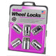5-Pack Cone Seat Exposed Wheel Lock Nuts <br> M12 x 1.5 Thread, 19 & 21mm Dual Hex x 1.46in L