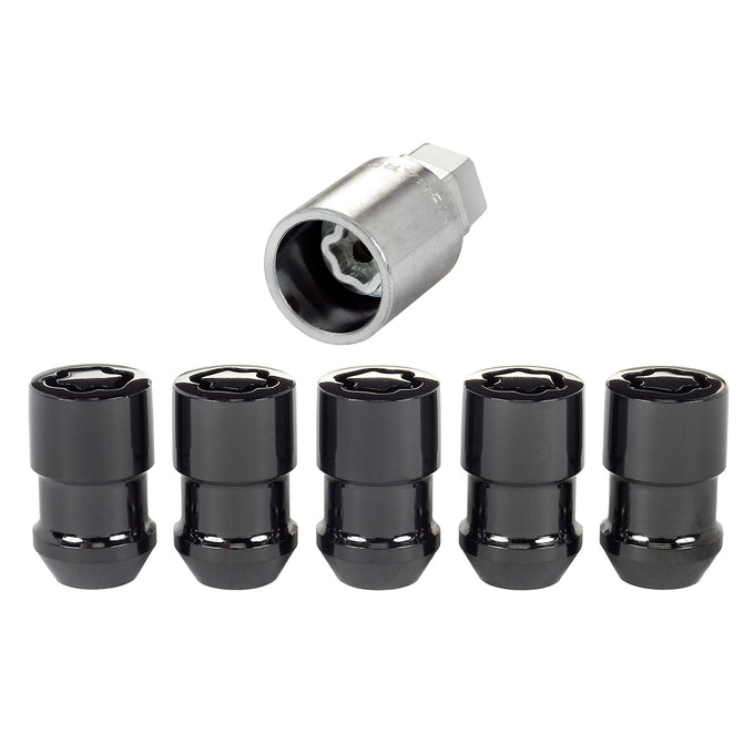 Cone Seat Exposed Style Wheel Locks <br> 1/2-20 Thread, 3/4 & 13/16 Dual Hex x 1.46in L